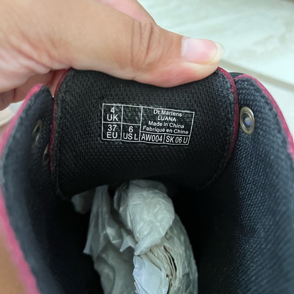 Dr. Martens Women's Burgundy Boots - Picture 6 of 7